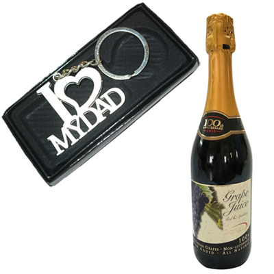 "Sparkling Red Grape juice + Dad Key chain - Click here to View more details about this Product